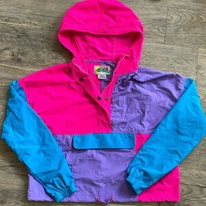 VTG 80s ALAB color block windbreaker‎ Women’s Size S